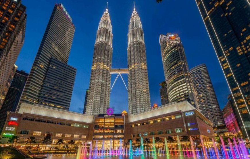 KL Evening Tour with Symphony Water Fountain Show and KL Tower Observation Deck Ticket