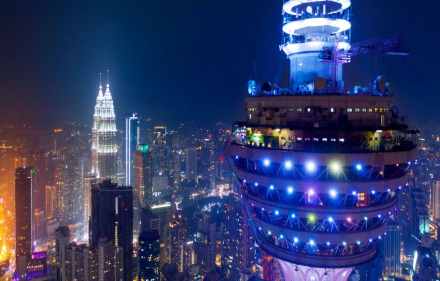 KL Evening Tour with Symphony Water Fountain Show and KL Tower Observation Deck Ticket